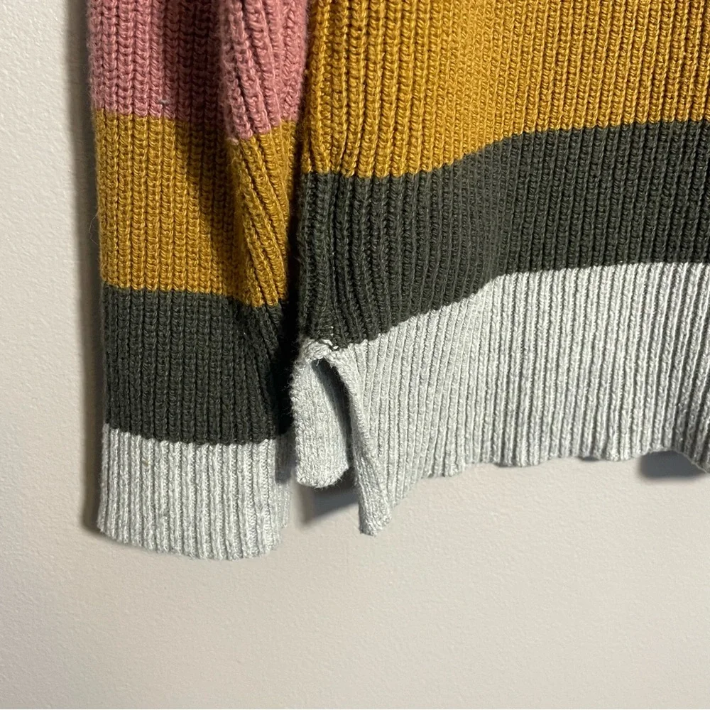 Madewell Sweater colorful striped pullover knit size small